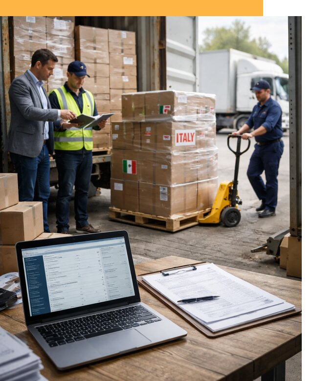 Доставка грузов из Италии: морские и авиаперевозки от 19256